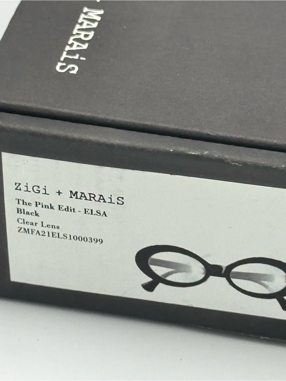 ZiGi + MARAiS Elsa Oval Blue Light Glasses Black Clear Lens NIB